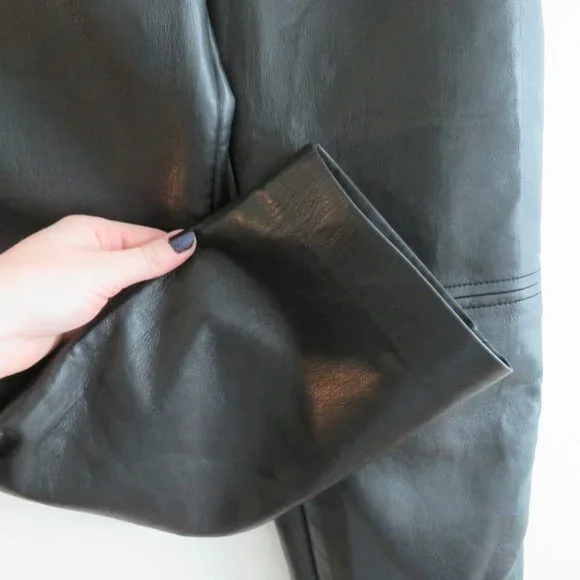 ARITZIA WILFRED High Tied Pant in Black Vegan Leather - Size US 00 (No belt) - Picture 10 of 16